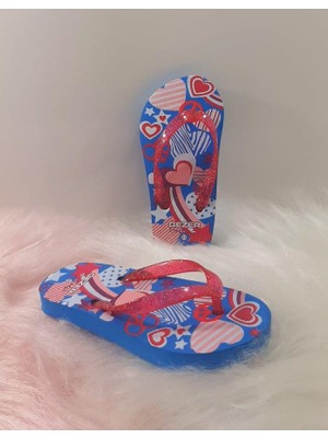 Gezer 11306 Mavi-Pembe Kız Çocuk Parmakarası Terlik
