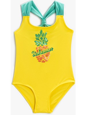 Koton Ananas Baskılı Mayo Pul Detaylı