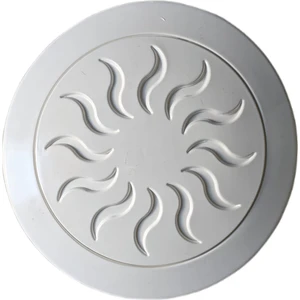 Yuvarlak Plastik Baca Kapağı 13 cm Beyaz Renk Dayanıklı ve Esnek Tasarım