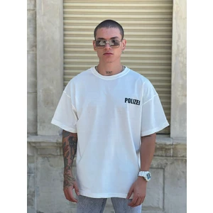 Unisex Polizei Özel Baskılı Oversize Penye T-Shirt %100 Pamuk
