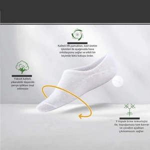 Kadın 6'lı Pamuklu Sneakers Çorap