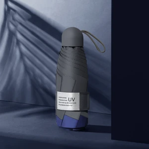 LY-0621 Beş Kat Altı Kemikli Siyah Tutkal Güneş Kremi Umbrla Donanması(Yurt Dışından)