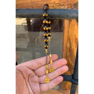 Doğan Silver Sarı Sürmeli Toz Pres Tesbih DGN11104