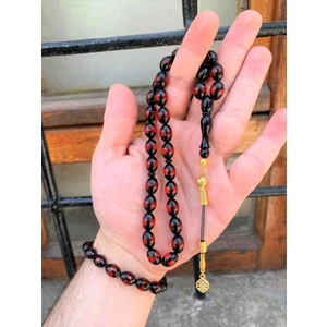 Sürmeli Toz Kehribar Kombin Tesbih ve Bileklik DGN11198