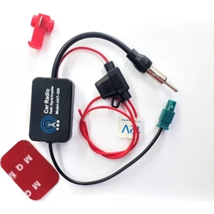 Fakra-Universal Soketli 12 Volt Radyo Anten Sinyali Güçlendirici