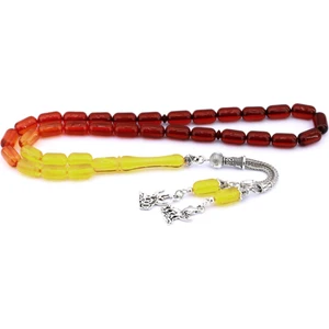 Doğan Silver Sarı Kırmızı Doğan Silver Toz Pres Tesbih DGN1129