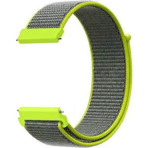 Samsung Galaxy Watch 3 45 mm Için Spor Dokuma Kordon Neon Green