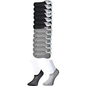 Tuğba Baby Siyah Ve Gri Erkek Görünmez Çorap 12 Çift