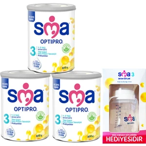 Sma Optipro Probiyotikli 3 1-3 Yaş Devam Sütü 800 gr x 3 Adet / Biberon Hediyeli