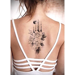 BP Tattoo Nightfall Dolunay ve Gül Geçici Dövme