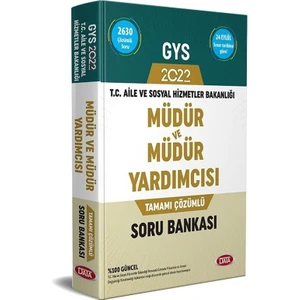 Data Yayınları 2022 Aile ve Sosyal Hizmetler Bakanlığı GYS Müdür ve Müdür Yardımcısı Soru Bankası
