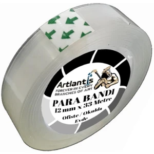 Şeffaf Para Bandı 12 mm x 33 Metre 1 Adet Artlantis Şeffaf Okul Ofis Bantı 1 Adet