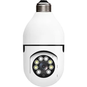 Ultratekno Gece Görüşlü 360 Derece LED Işık 1080P Wifi Kamera Kablosuz Panoramik Ev Güvenlik Balıkgözü Ampul Lamba Ip Kamera