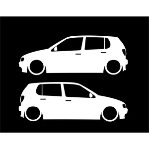 Oto Sticker Volkswagen Polo Mk1 Basık Kelebek Cam Araba Silüet Stickeri 2 Adet