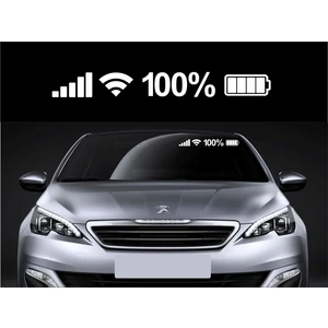 Oto Sticker Wifi Şarj Şebeke Cam Köşesi Stickeri