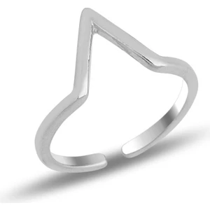 Söğütlü Silver Gümüş Rodyumlu  Ayarlamalı V Model  Eklem Yüzük