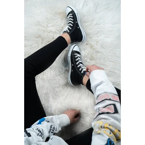 Unisex Siyah Convers Bilekli Spor Sneaker