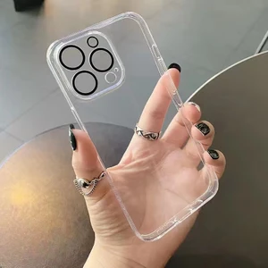 Pirok Store iPhone 13 Pro Max ( 6.7 ) Darbeye Dayanıklı Kamera Lens Korumalı Seffaf Kılıf