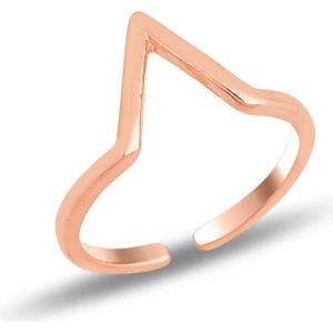 Söğütlü Silver Gümüş Rose Ayarlamalı V Model Eklem Yüzük