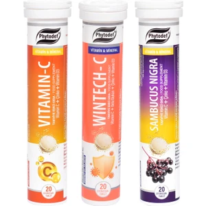 Vitamin C Efervesan - 20 Adet & Sambucus Nigra Efervesan - 20 Adet & Wintech C Efervesan - 20 Adet