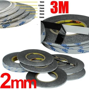 2MM/50MT Çift Taraflı Bant Ekran Cam Kasa Kapak Tamir Bantı-Siyah