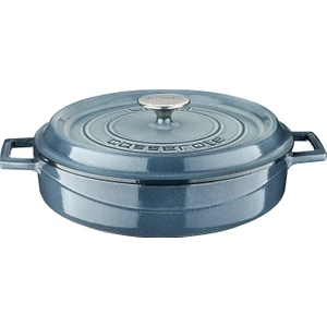 Döküm Çok Amaçlı Yayvan Tencere (Ø)28 Cm. Majolica Gri