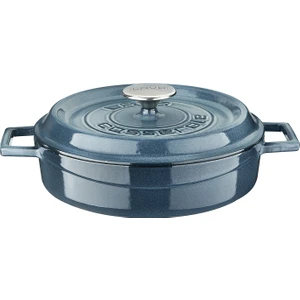 Döküm Çok Amaçlı Yayvan Tencere (Ø)24 Cm. Majolica Gri