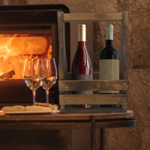 Bk Gift Doğal Masif Ahşap Içki Standı