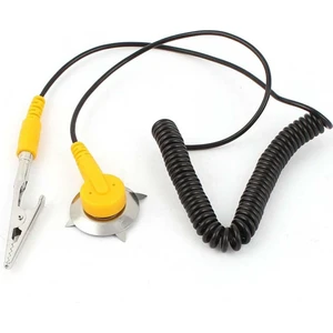 Antisatik Esd Topraklama Kablosu Spiral Kablolu Timsah Soketli