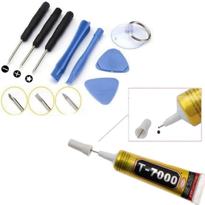 T7000 Ekran Dokunmatik Kapak Yapıştırıcı 15ML Siyah+Tamir Seti