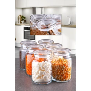 6'lı Cam Kapaklı Cam Kavanoz 800 ml G2739