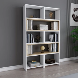 Evdekimoda Poyraz Kitaplık (Beyaz-Safir)
