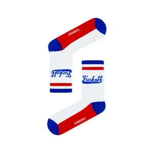 Carnaval Socks Kırmızı Çemberli Fuckoff Desenli Renkli Çorap