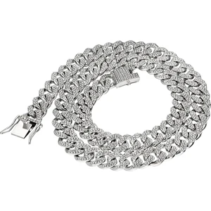 Taşlı Gri  Alloy Zincir 13 mm 45 cm