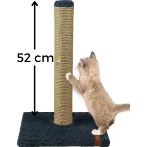 Pugalo 52 cm Lüx Tırmalama Tahtası Catnipli Jüt Tırmalama Minder Yüzey Antrasit
