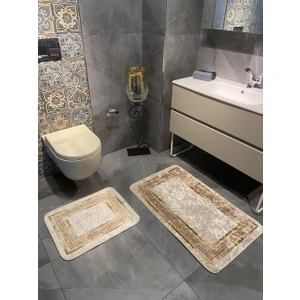 Clorisa Model 2'li Kaymaz Taban Banyo Paspas Takımı (60 x 100 cm - 60 x 50 cm)