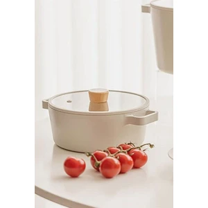 Fika Cam Kapaklı Alüminyum Döküm Tencere 24 cm x 10 cm