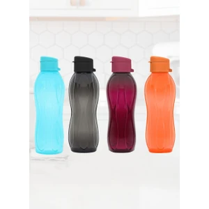 Jet’s Home Su Şişesi Suluk Kapaklı Matara 750 Ml*4 Siyah Mor Mavi Turuncu