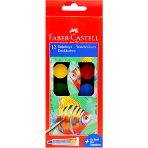 Faber Castell 12 Renk Sulu Boya Küçük Boy ve Sıvı Yapıştırıcı 181745