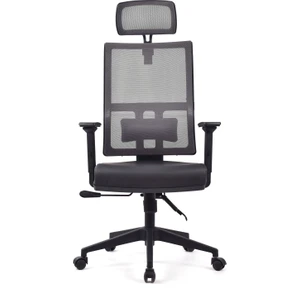 Herkese Mobilya Perla Siyah Fileli - Deri Pls Makam Koltuğu Ofis Koltuğu