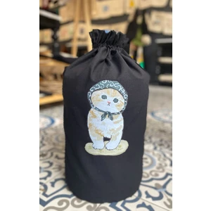 Siyah Damacana Kılıfı Masum Kedi Baskılı