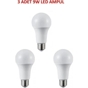 9W LED Ampul Günışığı E-27 Duylu 3 Adet