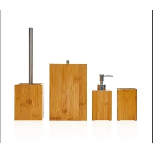 4 Parça Bambu Banyo Seti