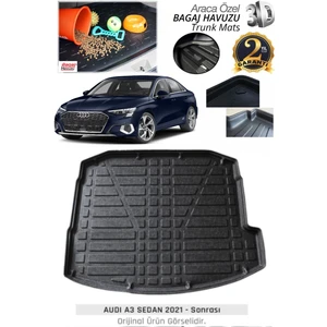 Born Garage Bagaj Havuzu Audi A3 Sedan 2021-2022 Tam Uyumlu 3D