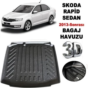 Born Garage Rapid Sedan Bagaj Havuzu 2012-2018 Uyumlu Kauçuk