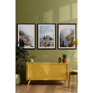 Özcanlar Çerçeve Çerçeveli Tablo Dekorasyon Ev Dekoru Modern Sanat Sahil Baskısı Italya Duvar Sanatı Plaj Tatil ÖZC-454