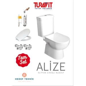 Alize Alttan Çıkışlı Klozet+ Rezervuar +Iç Takım+ Yavaş Kapanır Kapak(Herşey Dahil)