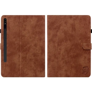 Samsung Galaxy Tab S7/tab S8 Için Kapaklı Tablet Kılıfı - Kahverengi (Yurt Dışından)