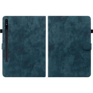 Samsung Galaxy Tab S7+/tab S8+/s7 Fe Için Kapaklı Tablet Kılıfı - Mavi (Yurt Dışından)