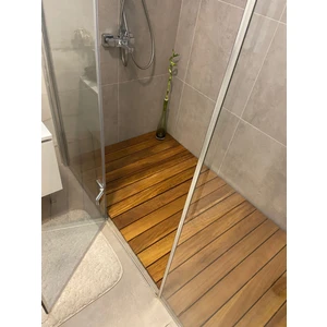 Iroko Ağaç Duş Izgarası 50-100CM  Arası Kare